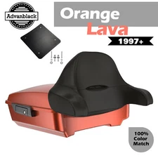 ORANGE LAVA Rushmore Chopped Tour Pack Wrap Around For 97+ Harley/Softail