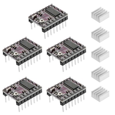 UEETEK 5pcs Stepstick 4-layer Stepper Motor Driver Module with Heat