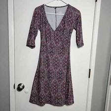 prAna Faux Wrap Paisley Print Dress Women's Size Small