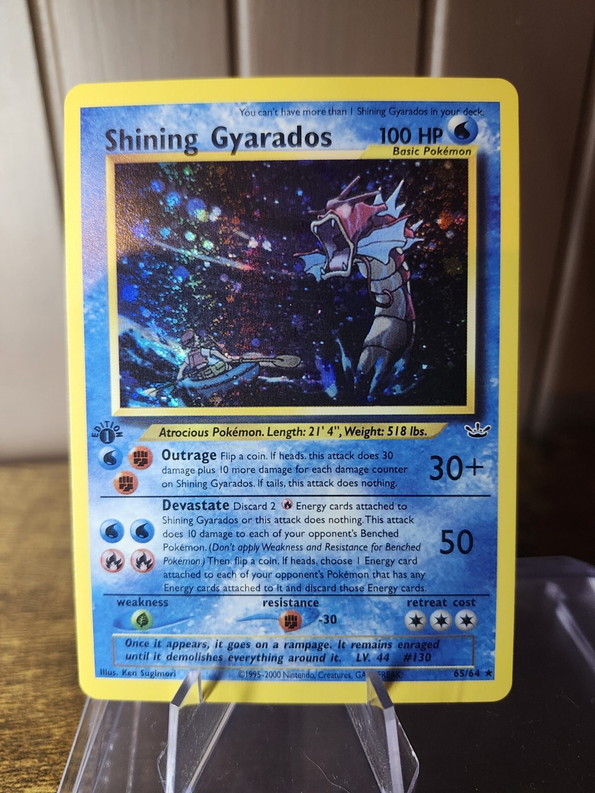 Shining Gyarados 2001 Neo Revelation #65/64 1st Edition Holo