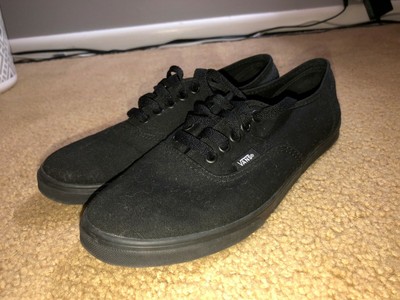 all black low top vans