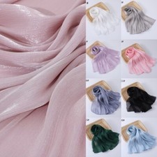 Women Shiny Scarf Hijabs Malaysian Headscarves Shawls Head Wraps Shimmer Scarves