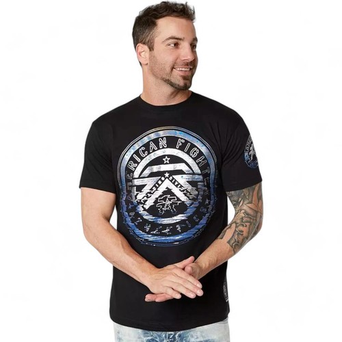 New Men's American Fighter Endeavor Premium Athletic MMA Black T-Shirt XS-4XL - 第 1/2 張圖片