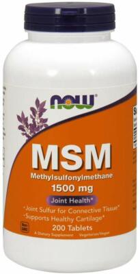 NOW FOODS, MSM Methylsulfonylmethan 1500mg Gelenken 200 Tabletten SUPER PREIS