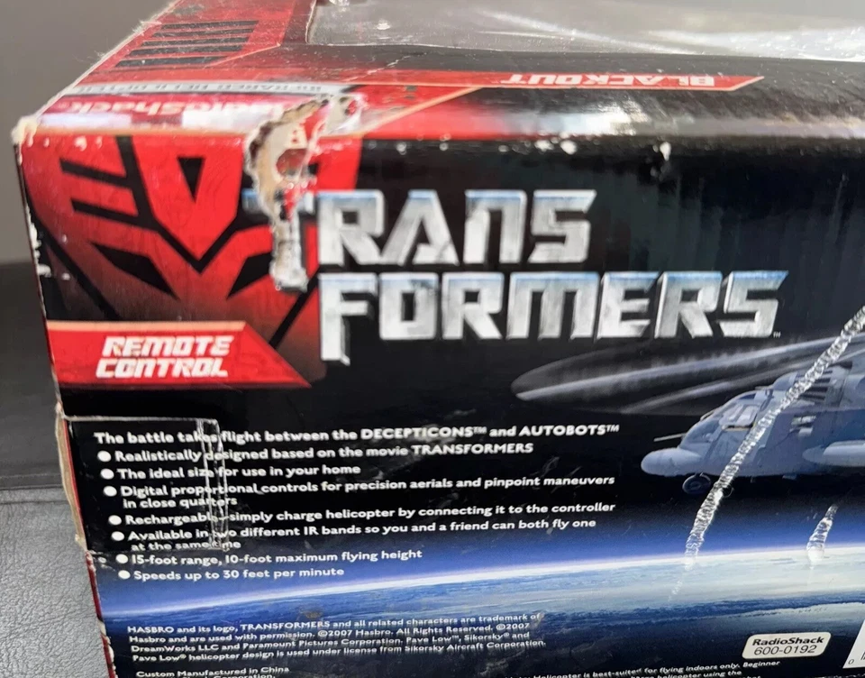 Transformers Blackout Infrared Helicopter RC Remote Control Radio Shack 2007* - Image 4 of 4