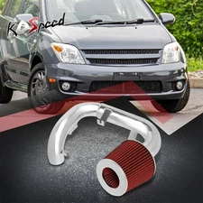 Red Filter Aluminum Cold Air Intake System Kit Replacement For 04-06 Scion xA