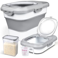 Rice Storage Container, Collapsible Airtight Food Storage Containers 6-20 Lbs