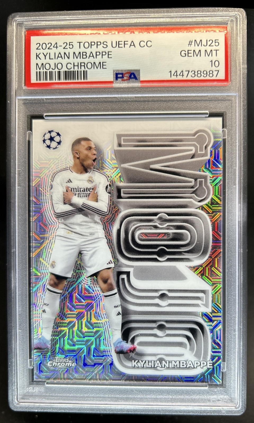 2024-25 Topps UEFA Kylian Mbappe Mojo SP #MJ-25 Real Madrid PSA 10 GEM MINT