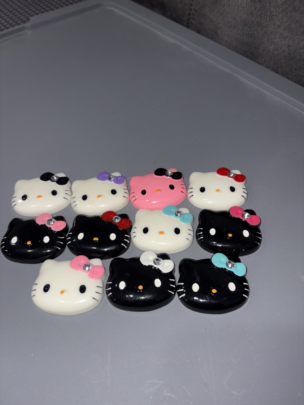 Hello Kitty Cat Kawaii Flatback Resin Cabochon XL Scrapbooking Crafts 10pc
