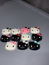 Lot De 10 Cabochons Résine Hello Kitty – Dos Plat Pour Scrapbooking Et DIY