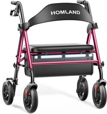 Bariatric Walkers for Seniors, 500Lb Heavy Duty Rollator Walker with Extra Wide