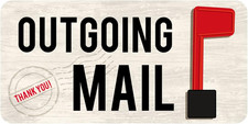 8X4-Inch Reflective Outgoing Mail Magnetic Mailbox Red Flag Sign