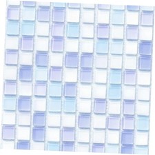10PCS 12x12 Inch Light Blue White Mosaic Textured Flat Surface Floor Tiles