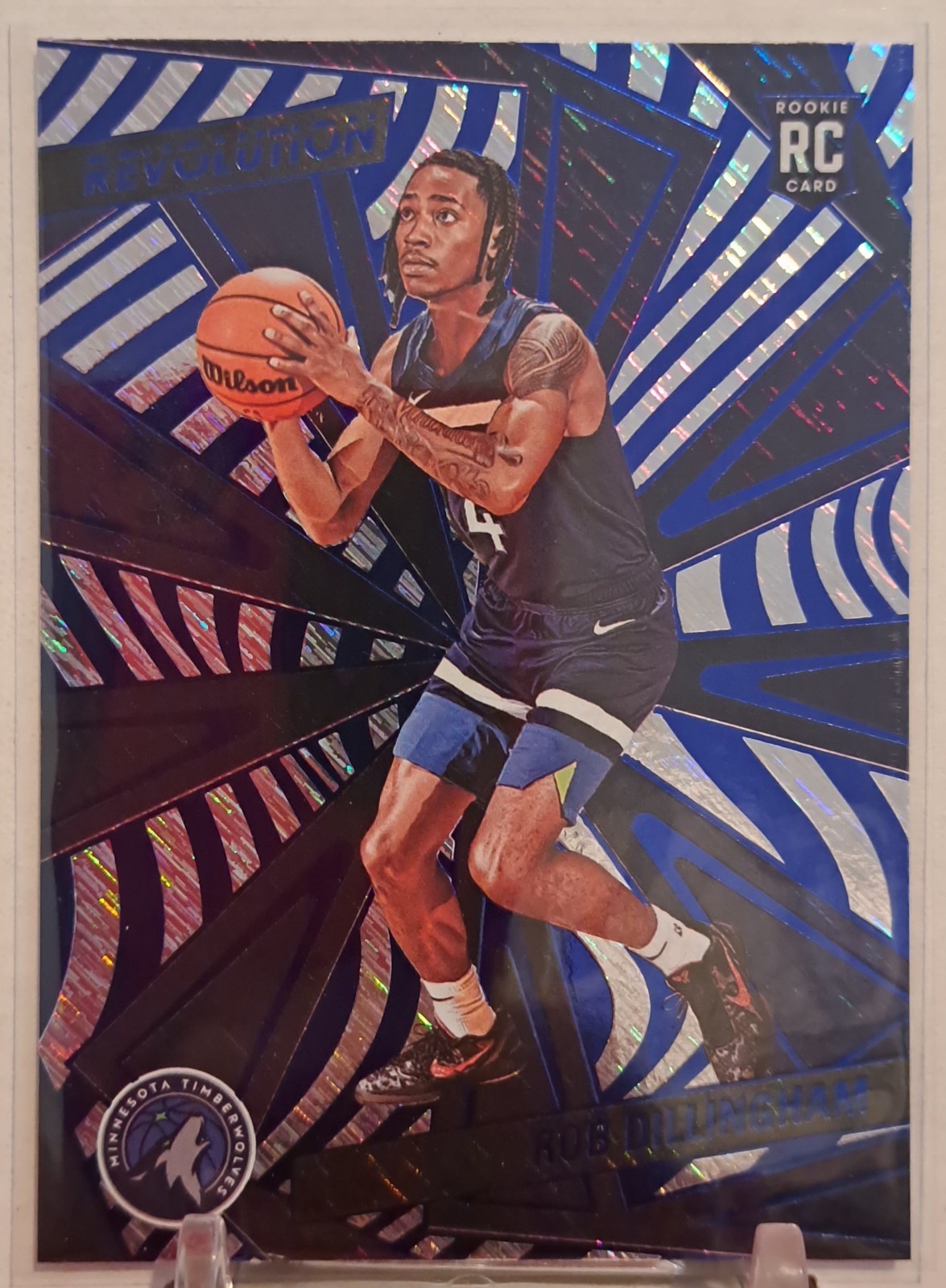 🏀 2024-25 Panini-Revolution - Rob Dillingham RC Timberwolves #105 Blue Storm