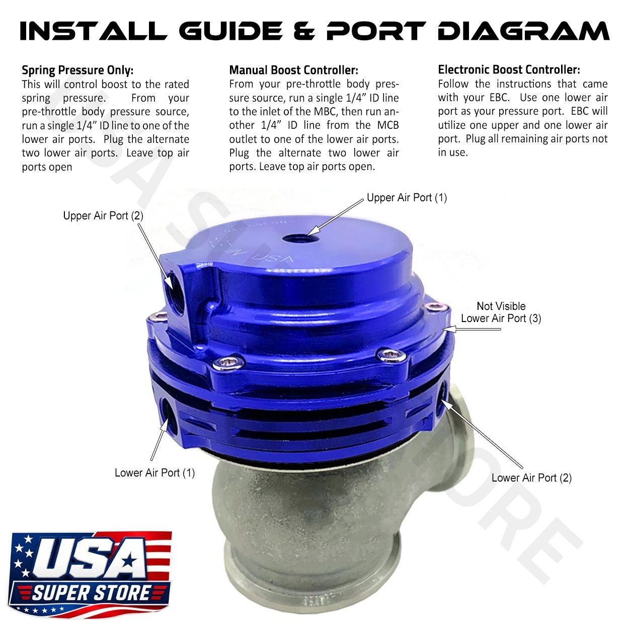 38mm MVS Wastegate Purple fits Tial V-Band Flange