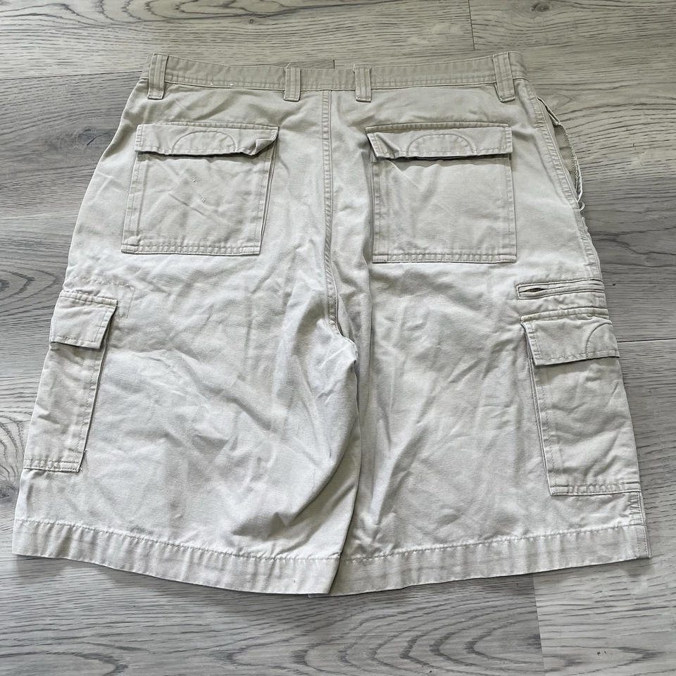 Pantalones Cortos Carga Y2K St John's Bay Para Hombre Talla 35 Calce Suelto Beige Skate Grunge De Colección Foto 2 de 4