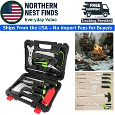 Field Dressing Made Easy - 10-Piece Portable Butcher Set for Hunters & Fishers