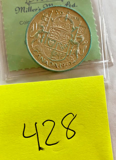 1950 AU Silver Canada 50 cent coin no reserve auction!! (428)