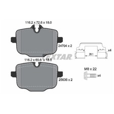 Satz Bremsbeläge Bremsklötze hinten für BMW IX I20 X3 G01 X4 G02 X5 G05 | 242