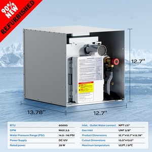 60,000 BTU RV Tankless Water Heater 3.5 GPM NO Door With Controller 【90% NEW】