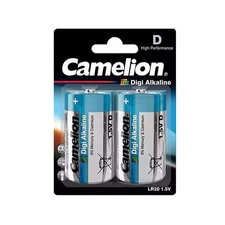 2 Camelion D Digi Alkaline Batteries Lr20 Am1 Mn1300 E95 1.5V 2Bl NEW