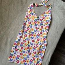SHEIN Floral Tie Shoulder Bodycon Mini Dress Cottagecore Y2K Size Small