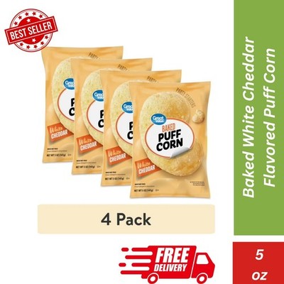 Great Value Baked White Cheddar Puff Corn 5 oz (4 Pack)   Free Shipping