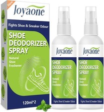 Shoe Deodorizer Spray, 2 Pack Natural Odour Eliminator for Smelly Feet, Shoes a