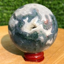 240G Natural Aquatic Agate Geode Ball Crystal Sphere Specimen Energy Healing