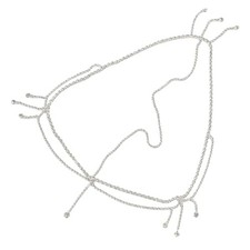 Layered Rhinestone Crystal, Headpiece Silver Crystal Head Chain Jewelry for