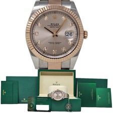 Rolex 126331 Datejust 41mm Steel & Rose Gold Oyster Sundust Diamond 2024 #2710-1