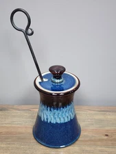 Georgetown Pottery Firelighter Firepot with Cast Iron Wand