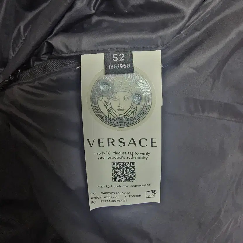 Versace Black Pattern Puffer Jacket, Stylish & Wa… - image 6