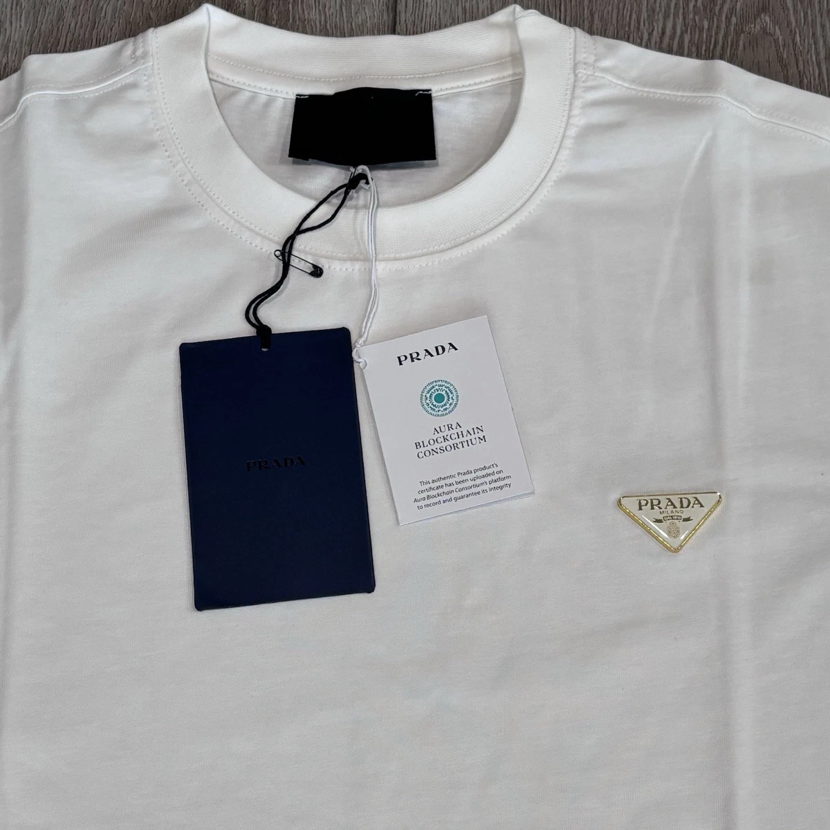 Prada White Piqué T-Shirt Size XL — Men's/Unisex — Never Worn