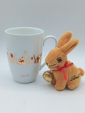 Lindt Goldhase Kaffeetasse mit Plüschtier Goldhase klein Ostern Tasse neuwertig