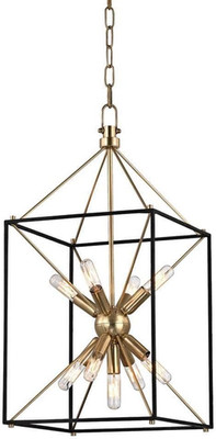 Glendale Nine-Light Pendant - Elegant Aged Brass Lighting Fixture