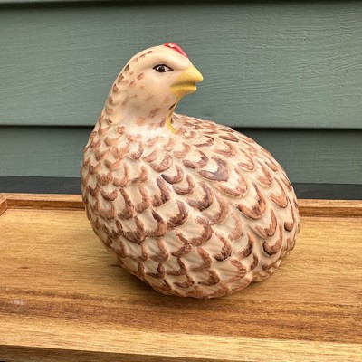 VINTAGE Arnel Studio Quail Hand Painted Ceramic Pottery Brown Figurine 4.5''x5.5''