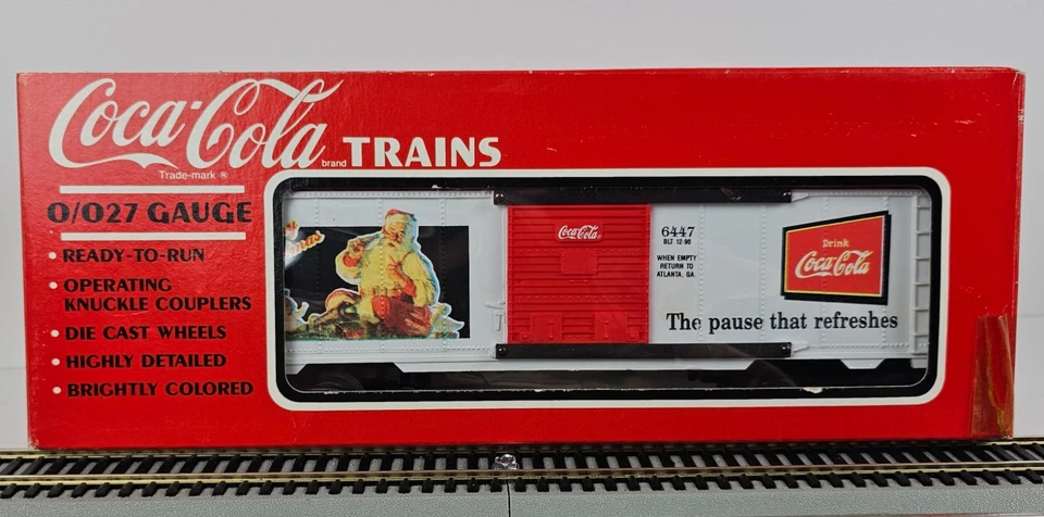 K-Line K-6447 Coca Cola Merry Christmas Historical Boxcar O Gauge NOS New - Image 2 of 4
