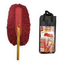 CALIFORNIA CAR DUSTER 62442 Car Duster; 25 Length; Red; Fiber; Wood Handle