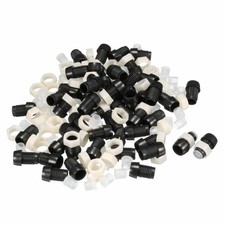 uxcell 50pcs 5mm LED Lamp Holder Light Bulb Socket Plastic 50pcs, black