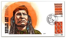 US Navajo Art 2236-2237  Collins Hand Painted Cachet First Day Cover ( CL72