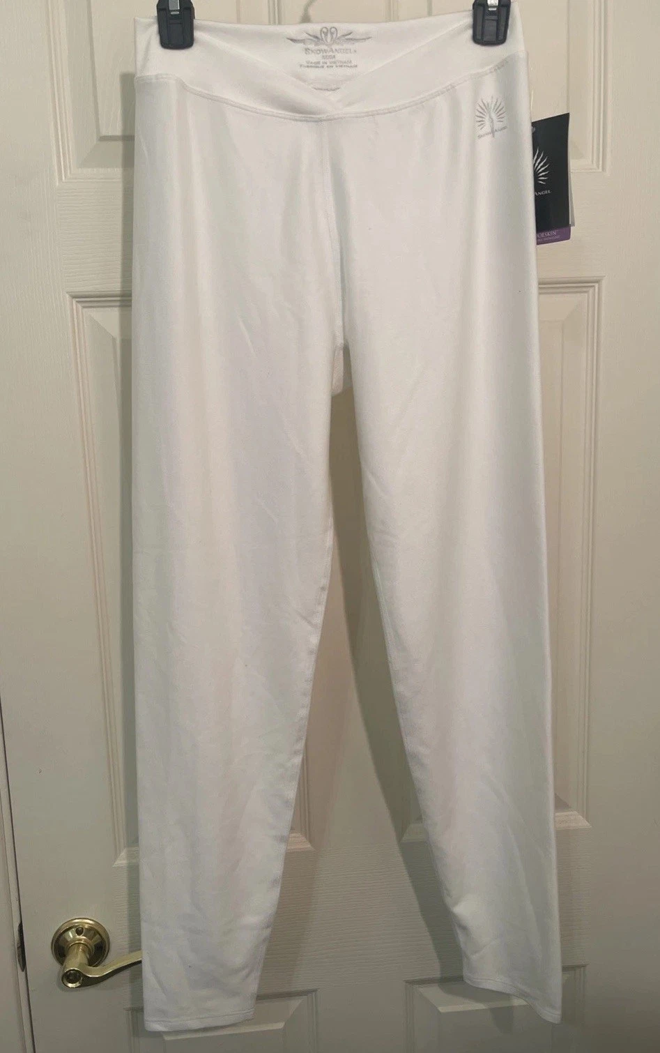 Snow Angel V-Waist Doeskin Base layer White Legging Pants Women’s M Soft 106-40B
