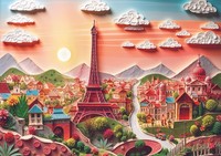Puzzle (1000 T.) Paris Aus Papier (Trefl Puzzle) Neu/Ovp