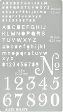 Aleks Melnyk No.422 Metal Stencil, Tiny Letters, Normografo, Pyrography,...