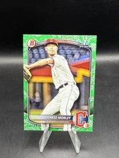 2025 Bowman Baseball Chase Mobley Green Pattern /99 SP #BP-56 Cleveland Indians