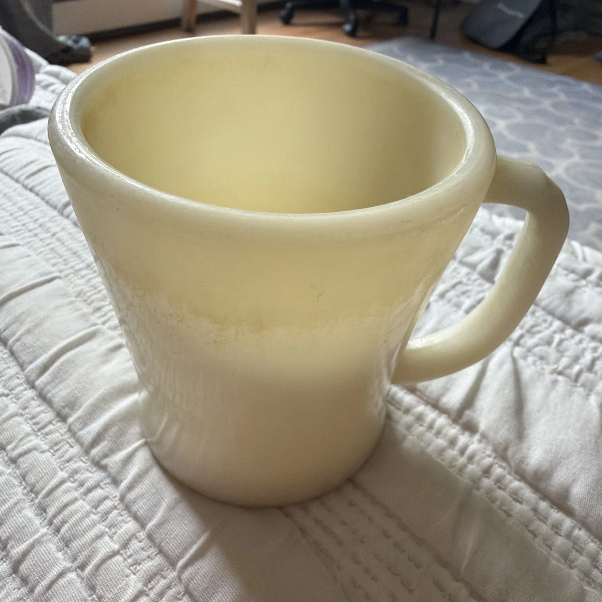Anchor Hocking Fire King Ivory D Handle Mug Glass for sale | eBay