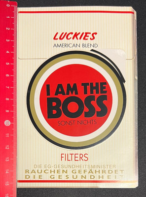 Luckies American Blend - I am the Boss Nothing Else Decal Sticker /090617165