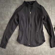 Athleta Womens Black Track Jacket Full Zip Zi...