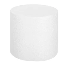 Round Foam Cake Dummy, 6"x 5" White Fake Cake Circles Dummies