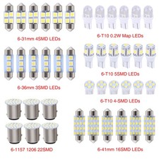 42pcs Innenraumbeleuchtung Lampe LED Auto Licht T10 SMD Birne Leselicht DC 12V #